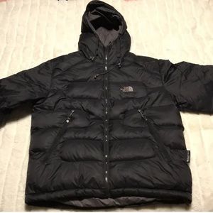 The North Face Mens XL Vintage Puffer Down Fill Jacket Coat Black PERTEX Quantum